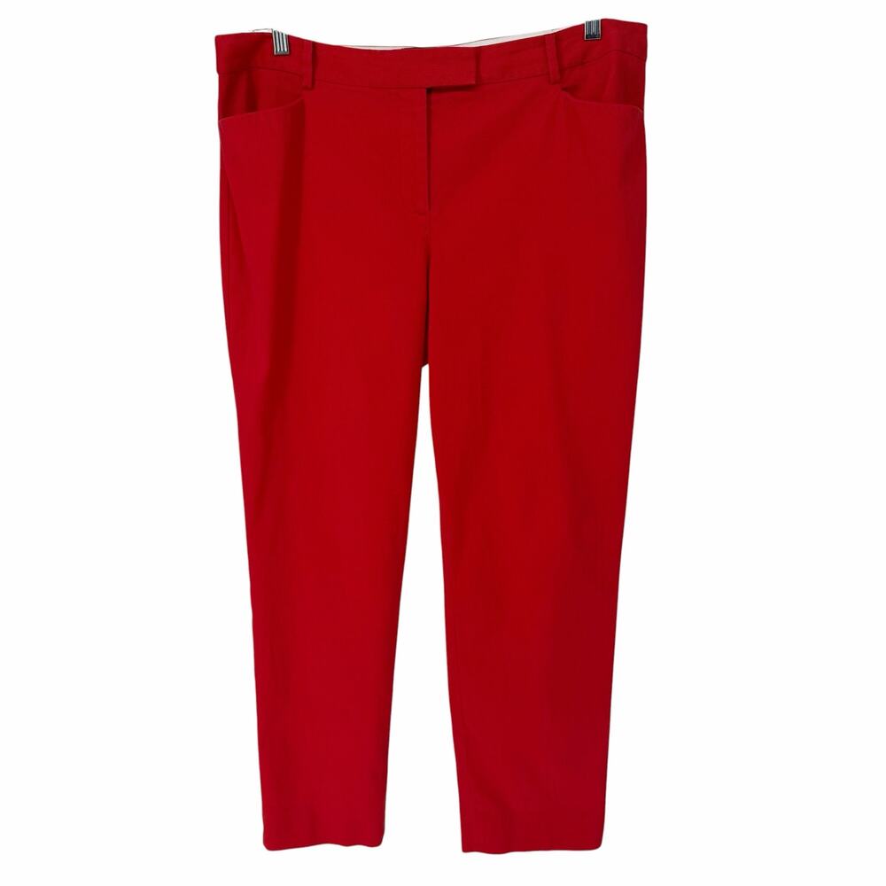Talbots Red Hampshire Ankle Pants Sz 16
